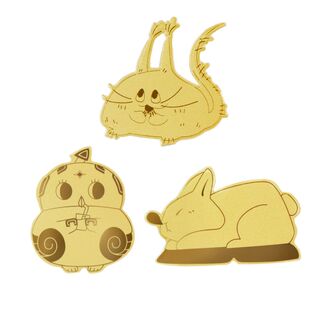 YIN隐「迎」古物萌金吃好睡好喝好转运守护符黄金手机金贴金片