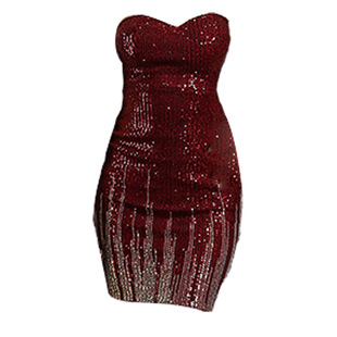 2025新款抹胸晚礼服裙女晚宴宴会性感高贵气质优雅名媛短款连衣裙