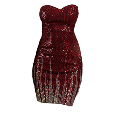 抹胸晚宴2025性感晚礼服裙小个子