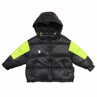 唐家童装冬季新款撞色90白鸭绒连帽羽绒服中大童保暖外套2258