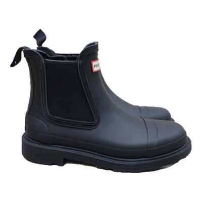 HUNTER女户外涉水露营鞋英伦防滑Commando厚底切尔西靴雨鞋