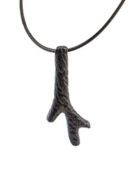 隐山檀木树枝吊坠简约锁骨链