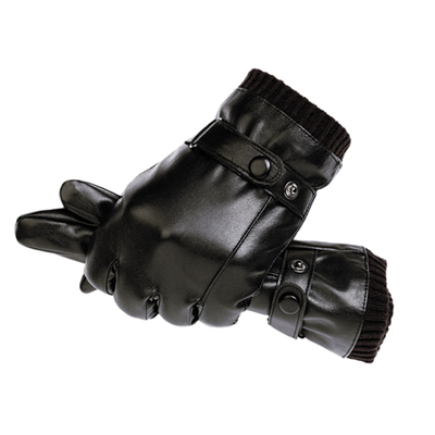 秋冬季皮手套保暖棉薄款男士