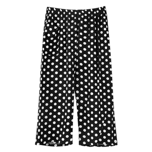 夏季女棉绸八分裤薄款凉爽休闲可外穿人造棉女裤凉感冰丝裤