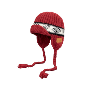 费尔岛风毛线帽子女秋冬季加厚保暖针织帽护耳短檐辫子飞行雷锋帽