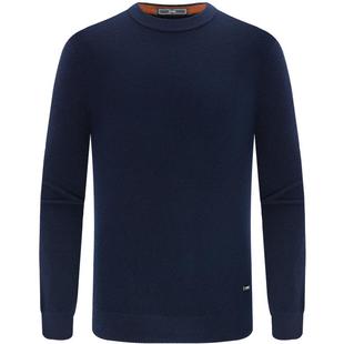 EMZ鄂尔多斯【丝光澳毛】25秋冬新款纯羊毛针织衫圆领休闲毛衣男