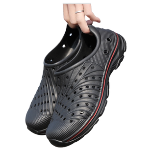 洞洞鞋男款2026新款夏季户外穿雨天防滑涉水鞋男士溯溪沙滩雨凉鞋