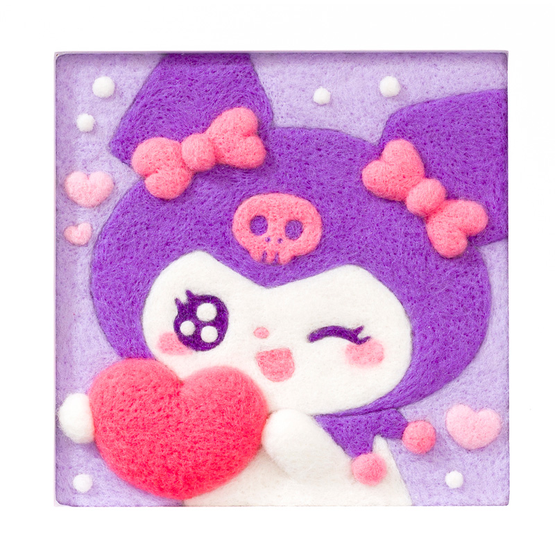 羊毛毡戳戳乐相框画diy手工礼物材料包酷洛米优妮的可爱魔法