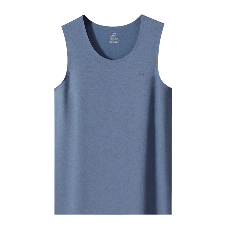 猫人德绒发热保暖背心男士秋冬季无痕打底内搭薄款山羊绒内搭上衣