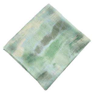 垂坠半透 翡翠绿色晕染光泽暗纹亮丝布料春夏吊带连衣裙衬衫面料B