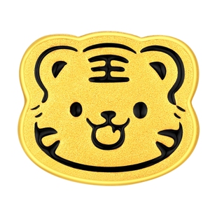 潮宏基好事发生三合虎马狗足金串珠黄金硬金生肖礼物祝福