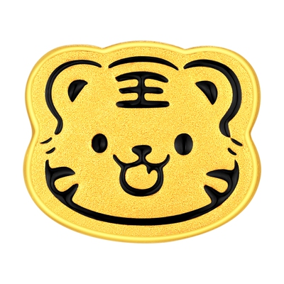 潮宏基好事发生三合虎马狗足金串珠黄金转运珠5D硬金生肖礼物祝福