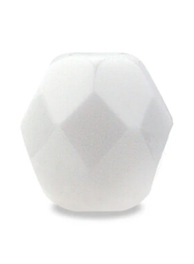 捷克进口瓷白AB彩菠萝珠实色串珠