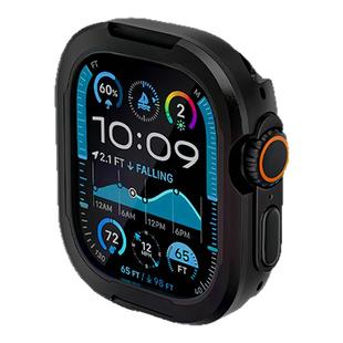 适用苹果手表金属保护壳改装ultra 2/iwatch表壳s9钛金色s8防水s7高端s6金属s10壳S8防摔iwatchS6壳Watch外壳