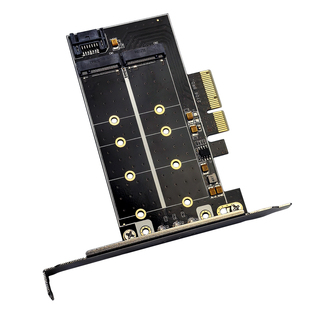 硕乐pcie转接m.2扩展卡nvme/sata固态硬盘ssd双盘位x4/16台式电脑