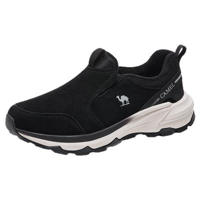 骆驼户外休闲鞋2025冬季新款女鞋防滑防撞耐磨加绒保暖一脚蹬女鞋