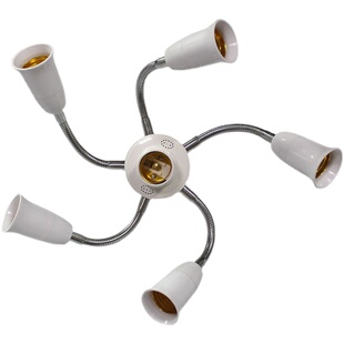 吊灯灯口LED小灯泡灯具配件E27螺口加长万向延长线灯头灯座转换器