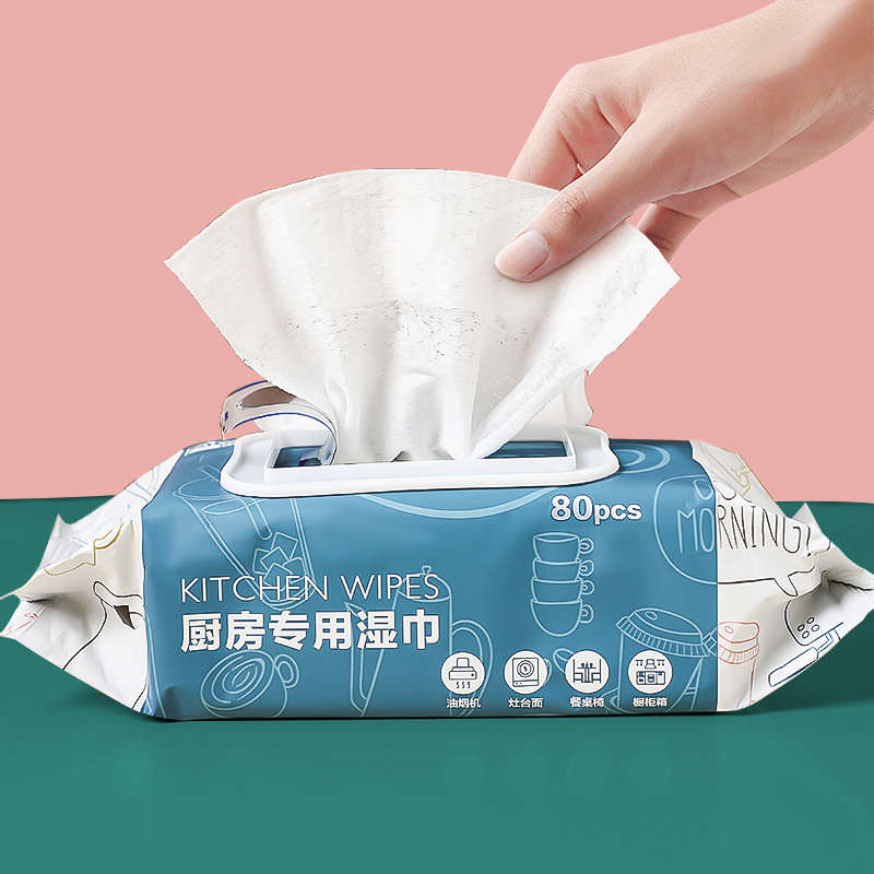 厨房湿巾去油去污家用加大加厚清洁用纸巾强力去油污专用懒人抹布