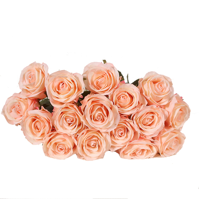 手札8头玫瑰花仿真花花束