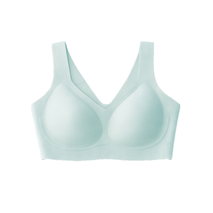 素肌小气泡牛油果杯无痕粉底液隐形背心内衣女无钢圈小胸聚拢文胸