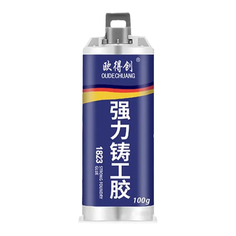 欧得创1823强力铸工胶水管补漏防水高强度耐高温金属太阳能水箱暖气片电焊补漏防水焊接胶水ab金属修补剂大桶