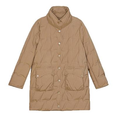 高充绒量95鹅绒中长款羽绒服外套