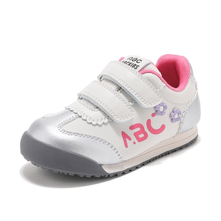 ABCkids童鞋德训鞋女童鞋子秋季软底魔术贴跑步鞋儿童运动鞋女孩