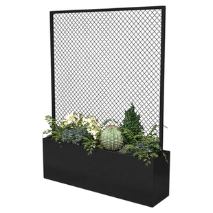 露台花箱爬藤围栏隔断不锈钢定制户外组合架金属花槽铁艺室外造景