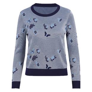 米兰登中老年女装2025年春季新款休闲时尚针织衫妈妈装春装上衣女