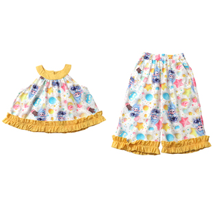女童夏季套装2025新款超好看敖丙儿童服装女宝宝夏装韩系炸街衣服