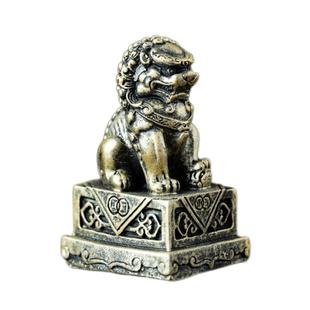 神兽迷你小石狮子小号桌面中式麒麟茶宠清水混凝土微景观装饰摆件