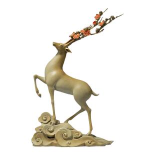铜师傅一路高歌新国风鹿摆件家居装饰工艺品客厅摆件开业礼物