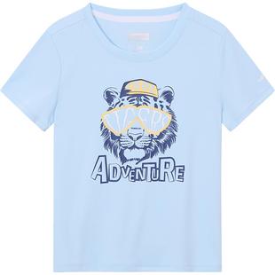 探路者儿童速干短袖男童女童运动排汗轻薄打底衫透气短袖印花T恤