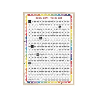 幼儿园小学英文高频词常见词打卡贴纸海报Sight Words 220词挂图