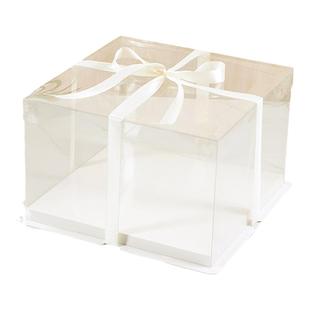 大生日蛋糕盒子包装盒4四6812十寸双层加高四寸六寸八寸透明盒子