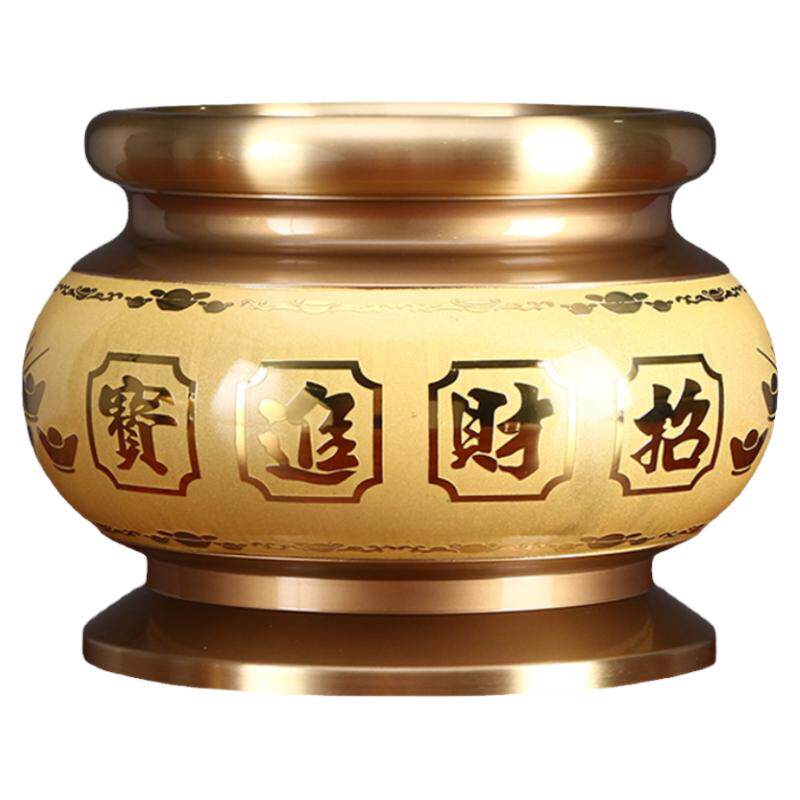 圆通佛具纯铜香炉家用室内供奉