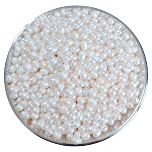 天然淡水无孔没有孔不带眼真的珍珠称斤散装混装供奉佛修曼扎散珠