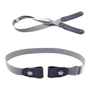 男女腰带懒人松紧腰带隐形腰带通用裤子按扣腰带可调节长短