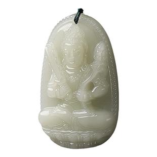 天然和田玉本命佛吊坠十二生肖挂件玉观音吊坠男士护身符女项链玉