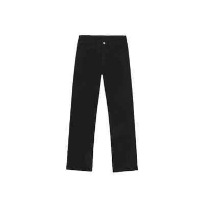 纯黑色修身弹力软牛仔裤男春秋款美式vibe风裤子显瘦窄版直筒长裤