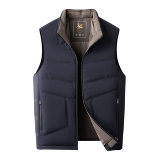 [云感羽绒]梦特娇男士高蓬羽绒服25冬款背心立领外套保暖马甲厚C