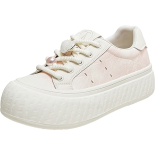 TATA他她小白鞋2025冬季新款时尚休闲厚底女鞋厚底板鞋CT702CM5