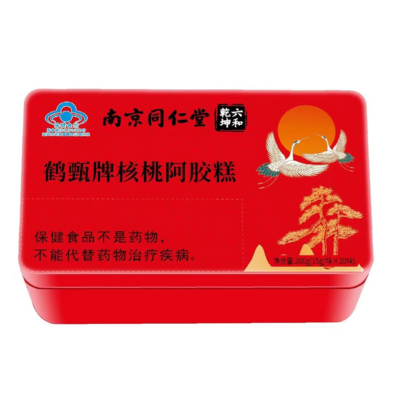 南京同仁堂六和乾坤 鹤甑牌核桃阿胶糕300g