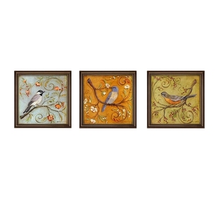 美式客厅沙发背景墙装饰画餐厅挂画欧式复古油画喜鹊卧室床头壁画