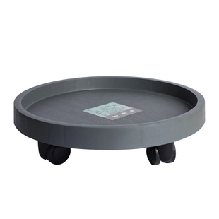 钢化移动花盆底托盘万向轮托架带轮圆形花盘托塑料滚轮花托加厚