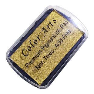 纸布用彩色大印泥凸粉用足印金银白色印台结婚指纹签到火漆上色