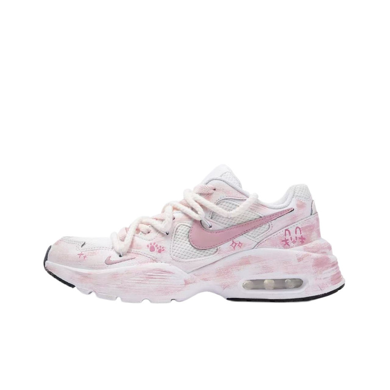 球鞋定制Nike Air Max Fusion 甜酷喵咪 舒适百搭 低帮男女跑步鞋
