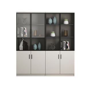 办公室文件柜高柜木质资料档案柜带锁储物柜展示柜靠墙背景柜