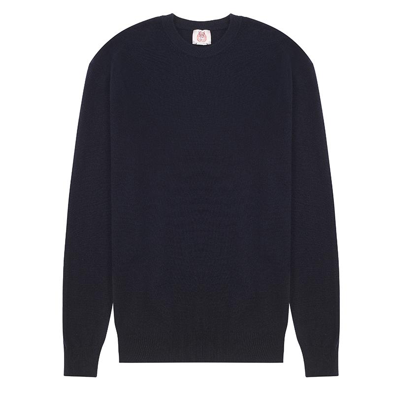 鹿王羊绒衫男士圆领平针纯色套头针织毛衣打底衫秋冬热卖款新升级