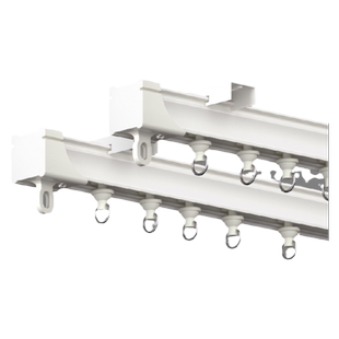 山之高窗帘轨道加厚款德裕窗轨铝合金静音条顺滑轨道顶装侧装单双